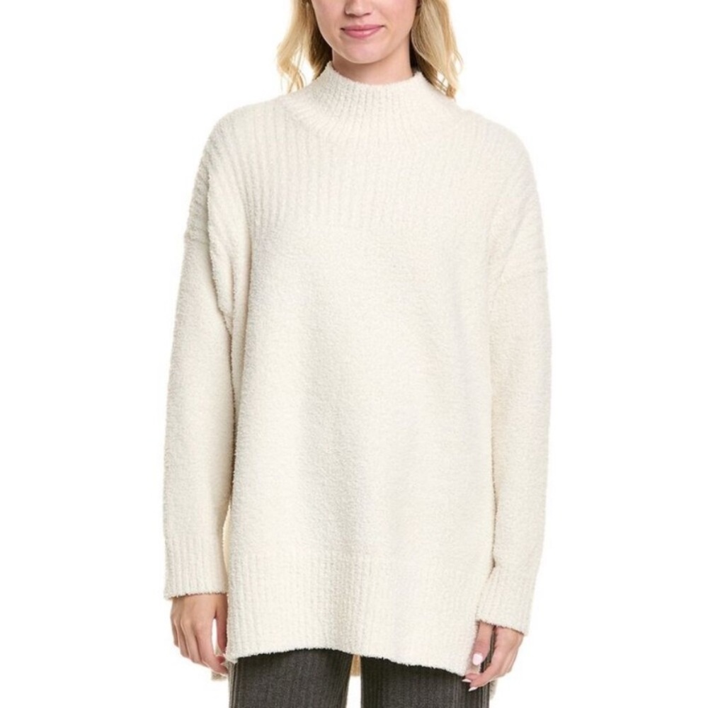 Barefoot Dreams Cozychic High-Low Pullover Sweater Womens Size S Cream